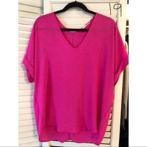 LUSH chiffon hot pink top